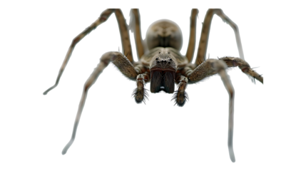 A recluse spider with a transparent background.
