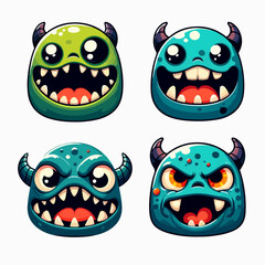 cute monster set