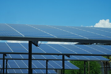 Solar Panel Under the Blue Sky
