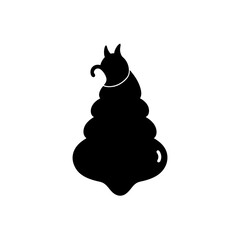 wildlife scat silhouette on white background  .svg