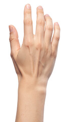 Fingers tapping in rapid succession typing gesture isolated on white cut out png