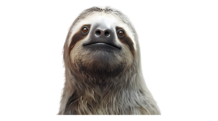 A sloth with a transparent background.