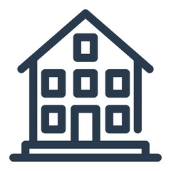 Traditional Swedish Wooden House Icon