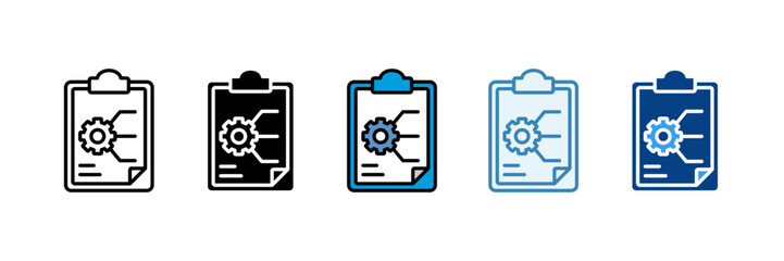 Clipboard Icon Set Multiple Style Collection