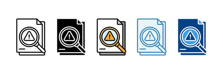 Risk Assessment Icon Set Multiple Style Collection