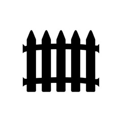 wooden fence silhouette on white background  .svg