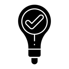 Fototapeta premium Answer glyph icon