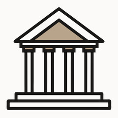bank icon isolated on white background