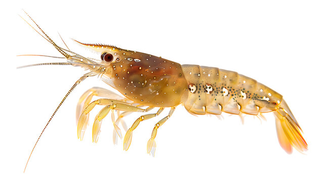 A tadpole shrimp with a transparent background.