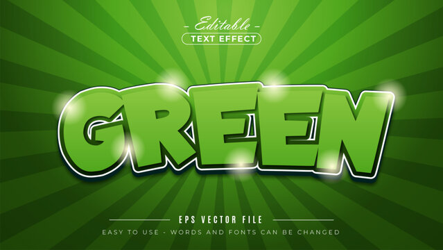 Green text style, editable text effect.