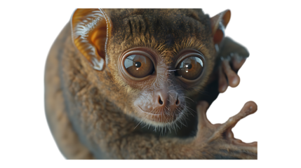 A tarsier with a transparent background.