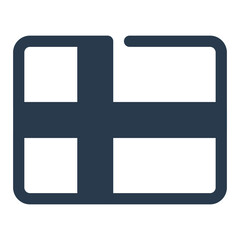 Obraz premium Swedish Flag Icon in Flat Rectangle Form