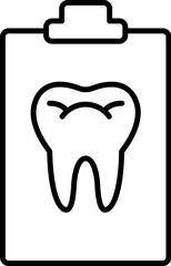 Tooth on Clipboard Isolated Sign for Web Sites, Books, Cards, Apps