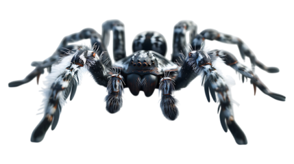 A trapdoor spider with a transparent background.