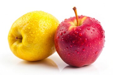 three apples isolated on white background