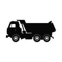 Truck Dump Silhouette Side View Design
