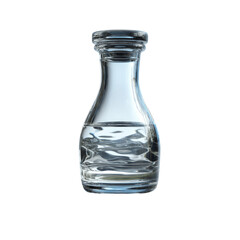 Clear Glass Decanter with Water, Studio Shot