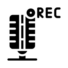 podcasting glyph icon