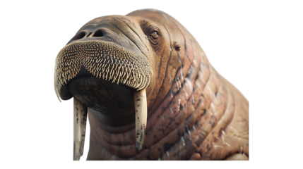 A walrus with a transparent background.