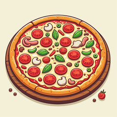 pizza vector illustration