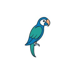 Fototapeta premium Macaw exotic bird vector illustration