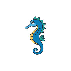 Cute seahorse vector illustration