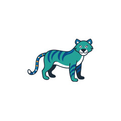Tiger wild animal vector illustration