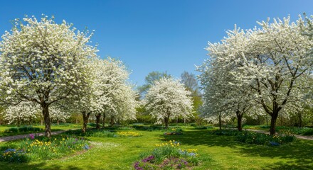 Fototapeta premium Spring blossoms in a park
