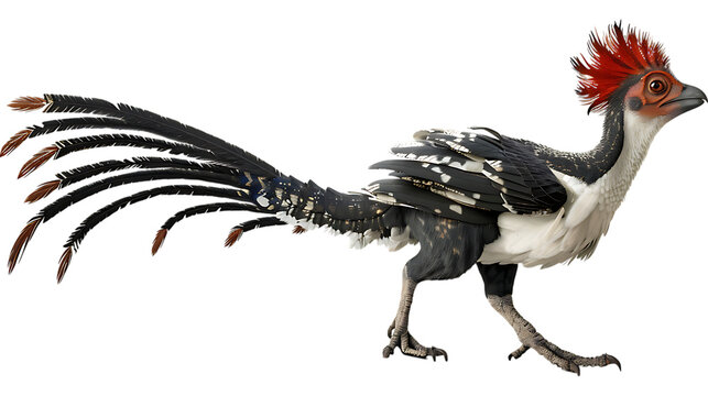 A Anchiornis with a transparent background.