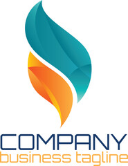 Modern Abstract Flame Logo Design for Business Branding