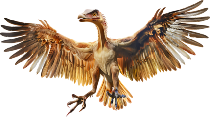 A archaeopteryx with a transparent background.