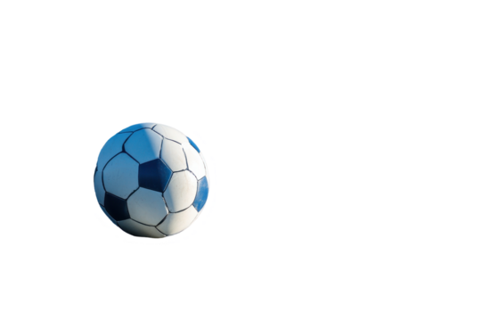 Football in transparent png format perfectly isolated and displayed on a clean white background