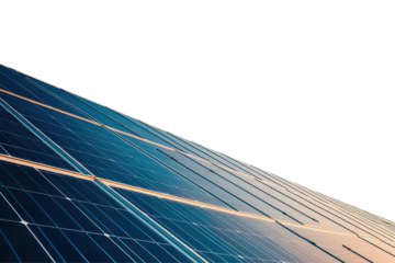 Solar panel in transparent png format perfectly isolated and displayed on a clean white background