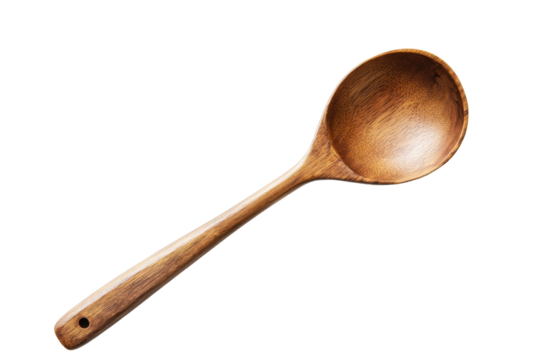 Elegant soup ladle in transparent png format isolated on white background for easy integration