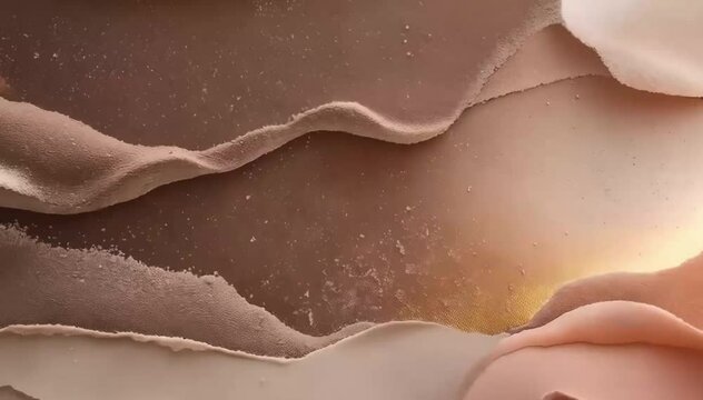 Abstract pastel foam layers resembling skin tones and terrain