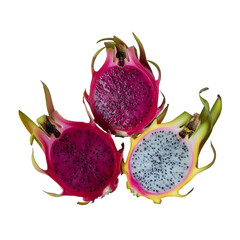 Pitaya arrangement looks vibrant, colorful, and delightful [Transparent Background PNG].