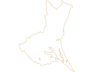 茨城県　地図　白　イラスト