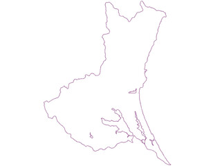 茨城県　地図　白　イラスト