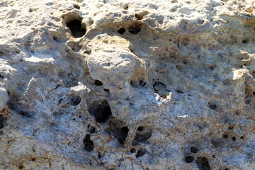 Texture and structure of stone blocks and rocks.