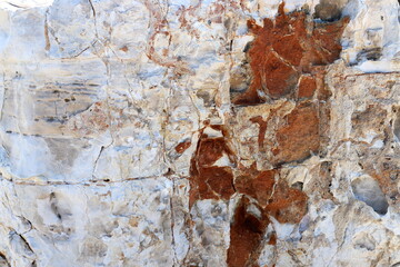 Texture and structure of stone blocks and rocks.