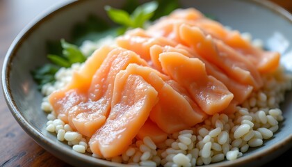 The translucent sliver, meticulously sliced, possesses a subtle sheen that catches the light, hinting at a recent departure from the cool depths