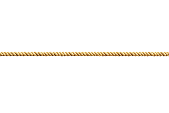 Straight rope image in transparent PNG format perfect for nautical crafts and design projects