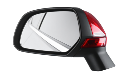 modern car mirror with integrated turn signal on white background png