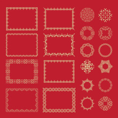 frame and ethnic ornamental elements in Turkish style