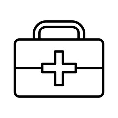 First Aid bag kit, Hospital and medical care icon