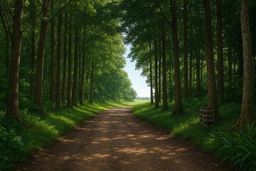 Obraz premium path in the forest. path in the woods