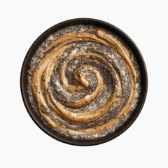 Fototapeta premium Swirled Peanut Butter and Chia Seed Breakfast Bowl