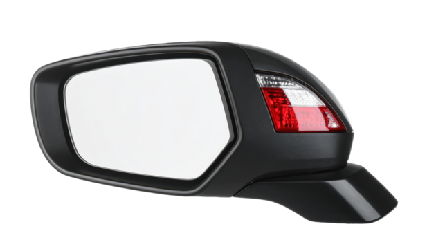 modern car mirror with integrated turn signal on white background png