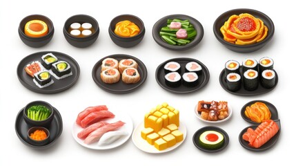 Assorted Japanese Food Dishes