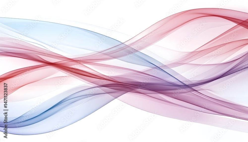 Aufkleber abstract artwork featuring two intertwining waves of blue and red, creating a dynamic and flowing co